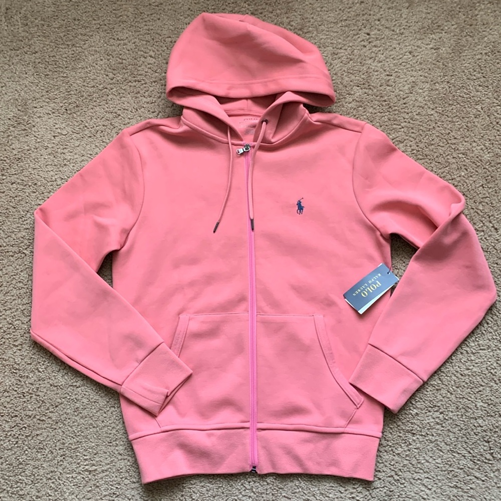 Polo Ralph Lauren Double Knit Hooded Jacket Men’s Sz XS Pink